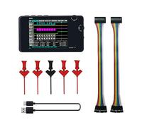 MINIWARE Analyseur Logique de Poche LA104, Mini Taille Portable, Batterie Rechargeable Intégrée, 4 Canaux, Taux d'échantillonnage Max 100Msa/s, Protocole SPI/I2C/UART, Niveau d'Entrée pour Débutant