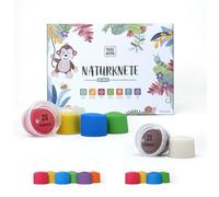 Miniwerk Kit de pâte à modeler pour enfants, 6 couleurs (rouge, jaune, vert, bleu, marron, blanc) - Cadeau fille et garçon de 4 à 5 ans - Pâte à modeler à partir de 2 ans - Non toxique et végétalien