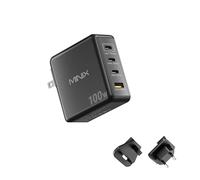 MINIX 100W USB C Charger, 4-Port USB-A/C Foldable Fast PPS Gan Charger (Max 100W/30W/22.5W), Compatible with MacBook Pro/Air, iPad, iPhone 15/16 Pro, Galaxy S24, and More for Home, Traveling