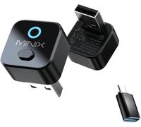 MINIX CA525 Adaptateur CarPlay sans Fil & Android Auto, Version 2026 2-en-1 Filaire vers sans Fil, Commutation à Une Touche, Compatible USB-A/C, WiFi 6 & Bluetooth 5.4, pour iOS 10+ et Android 11+