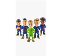 MINIX Collectible Figurines 10523 FC Barcelone - Pack de 5 - Figurine à Collectionner 7cm, Rouge/Bleu