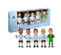 MINIX - Football Stars - Coupe du Monde - Pack - Argentine - 5 Figurines - Figurine à Collectionner 7 cm (Messi, L Martínez, Alvarez, Mastantuono, D Martínez)