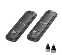 MINIX HDMI sans Fil 4K - Transmetteur, Émetteur et Récepteur HDMI sans Fil Plug & Play, 1080P@60Hz, 50m, Streaming Vidéo 4K pour Ordinateur Portable/PC vers Projecteur/Moniteur/HD TV