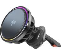 MINIX MCC01 Chargeur de voiture sans fil magnétique Qi2, charge sans fil 15 W, respiration dynamique RGB, lumi?re ambiante, support magn?tique, technologie de refroidissement des semi-conducteurs, dis