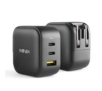 MINIX Chargeur Neo P1 avec 3 Ports USB 2 x USB-C 3.0 (Maximum 65 W) 1 x USB-A Quick Charge 3.0 (Maximum 36 W) PNI-MX-Neo-P1
