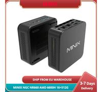 Mini PC MINIX NGC NR660, AMD Ryzen 5 6600H 6 coeurs, 4,5 GHz max - Ram 16 Go - SSD 512 Go, HDMI, DP, USB-C, triple écran 4K à 60 Hz, Wi-Fi 6E, Bluetooth 5.2