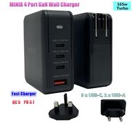 MINIX P165 4 Port Wall Charger 165W Fast Charger QC5 PD3.1 For Laptop,Smartphone