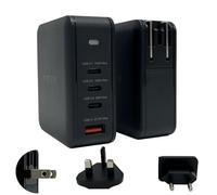 Chargeur USB C MINIX 165W, Chargeur GaN II PD3.1 Max 140W, Adaptateur Charge Turbo 4 Ports, Station de Charge Rapide, Compatible avec MacBook Pro/iPad Air/iPhone 15 14 13 Pro Max/Galaxy Ultra et Plus