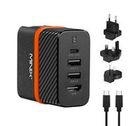 MINIX P4K Adaptateur de chargeur de station d'accueil 65 W pour interrupteur, ordinateur portable, smartphone, tablette. Chargeur mural PD 4 en 1 avec HDMI pour TV, 1 USB-C (max 60 W), 2 câbles USB-A