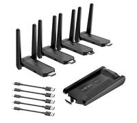 MINIX Sans Fil HDMI Plug and Play- Multi-Screen, Extension, 1080p, 164FT/50M, WiFi 5G/60Hz, Adaptateur pour Téléviseurs, Moniteur, Ordinateur Portable (Sans Fil HDMI 4RX* 1TX)