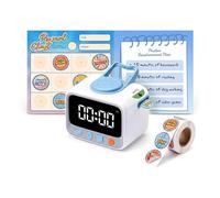 Minizoo Compte à rebours visuel avec 200 autocollants de récompense pour enfants, minuterie numérique rechargeable pour la concentration sur le TDAH, la salle de t l'école à la maison
