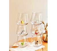 Minizoo Paris Verre à Eau | Gobelet | Lot de 6 | 345cc | Série de Ferme | Fête | Cadeaux de Noël | Figurines en Verre de Murano pour la décoration intérieur