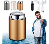 Minizor, Sopami Mini Electric Shaver, Sopami Mini Portable Electric Shaver, Sopami Mini Shaver for Women Men, Usb Rechargeable Waterproof Electric Razor (Gold)