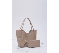 Mink SHK108 faux leather women hand and shoulder bag with wallet and makeup bag