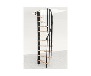 Minka Escalier en colimaçon métal et bois de hêtre - Suono Smart - 27210