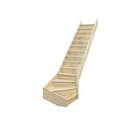 Minka Escalier quart tournant en bois sans garde-corps 14 marches - Home Turn - 29616