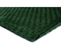 Minkee tricoté points en relief, peluche, 50 x 155 cm (Forêt verte)