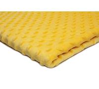 Minkee tricoté points en relief, peluche, 50 x 155 cm (Jaune)