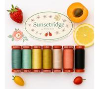 Minki Kim Sunsetridge Lot de 7 petites bobines 100 % coton 50 W - Idéal pour la broderie à la main, le matelassage, la couture décorative - Fabriqué en Italie