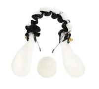 minkissy 1 Ensemble Bandeau Oreille De Lapin Queue Casque Bandeau Femmes Lapin Buzz Costume Queue Prop Masque À Casque Pour Femmes Accessoires Pour Filles Queue De Lapin Prop
