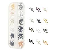 minkissy 1 Ensemble D'Accessoires Serpent Or Et Noir Serpent Ongles Strass Breloques Pour Ongles Serpent Nail Art Serpent Breloque Pour Ongles Serpent Breloque Serpent