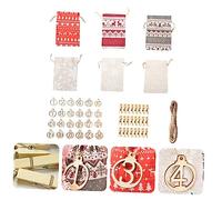 minkissy 1 Ensemble De En Toile De Jute À Bijoux De Remplissage Pour De Mariage Bonbons Pour De Fête Pochettes À Bonbons À Cordon Calendrier Mural De Noël