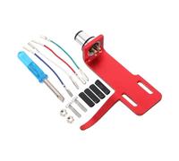 minkissy 1 Ensemble Set de Headshell Phono avec Fils de Remplacement pour Platines Vinyles Headshell Rouge pour Compatible et Durable avec Amélioration Qualité Sonore