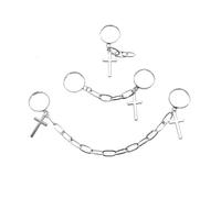 minkissy 1 Jeu Bague Croix Antique Sterling Bijoux Délicat Doigt Ancien Bague Décorative Bague Simple Bague De Mode Anneau De Chaîne Silver Alliage 3 Pièces