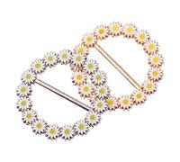 minkissy 1 Jeu Boucle Écharpe Lot De Clips Décoratifs Doré Et Argenté Pour Vêtements Et Écharpes Accessoire Élégant Et Pratique 2 Pièces