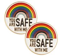 minkissy 1 jeu Broche Lettre Arc-En-Ciel Épingle À Revers De Fierté Épingle À De Mode Épingle En Émail Pour Femme Épingle En Sécurité Avec Moi Épingles Mignonnes Broche 2 pièces
