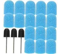 minkissy 1 Jeu Capuchon De Sable De Couleur Des Ongles Clous De Colle Accessoires Pour Ongles Trousse à Ongles En Gel Forets à Ongles Art Des Ongles Bouchon De Foret à Ongles Blue Sablage