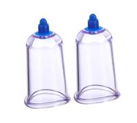 minkissy 1 Jeu Dispositif De Ventouses Ergonomique Portable Utilisation Détoxification Body Pompe À Ventouses Vide Thérapie Appareil Cône De Moxa Tasse À Ventouses Plastique Blue 2 Pièces