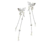 minkissy 1 Paire boucles d'oreilles à pendant bijoux d'oreille pour femme Boucles d'oreilles bijoux femmes étages aiguille en s925 Silver