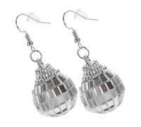 minkissy 1 Paire Boucles d'oreilles enveloppées accessoire fete Boucles d'oreilles disco délirer boucles d'oreilles créoles pour femmes boucles d'oreilles fantaisie pour femme le fer Silver