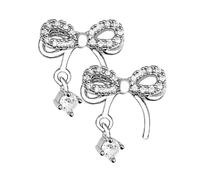 minkissy 1 Paire boucles d'oreilles noeud arc étalon boucles d'oreilles de déclaration pour les femmes boucles d'oreilles pour les femmes Décors Métal Silver