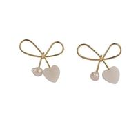 minkissy 1 Paire Boucles d'oreilles perle goujons boucle d'oreille arc étalon petit accessoires de décoration d'oreille boucles d'oreilles femme femme alliage