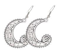 minkissy 1 Paire Boucles Oreilles Pendantes Lune Vintage pour Femmes Accessoire Chic Antique Parfait pour Toutes Occasions pour et Femmes Aimées