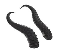 minkissy 1 Paire Corne d'antilope simulée de bricolage cornes cosplay cornes de bois bricolage bandeau de cornes mouton décor de fourchette costume de corne Plastique Noir