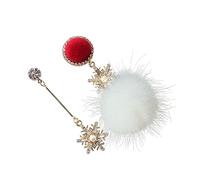 minkissy 1 Paire De Boucles D'Oreilles Boule Flocon De Neige Exquises Créoles Boucles D'Oreilles À Franges Boucles D'Oreilles Maléfiques Bijoux D'Oreilles Pendantes Pour