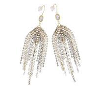 minkissy 1 Paire De Boucles D'Oreilles Pendantes En Perles Pour Femmes Tendance Style Lustre Pendantes En Métal