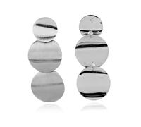 minkissy 1 Paire De Boucles D'Oreilles Pendantes Multicouches Tendance Longues Décoratives Argentées