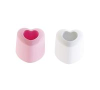 minkissy 1 Paire porte-brosse à dents support de brosse à dents d'amour étagère de Support de rangement pour salle de bain blanche