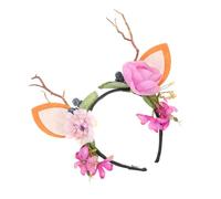 minkissy 1 Pc Bandeau En Bois De Branche Bandeau D'oreille De Noël Bandeaux Bandeau En Bois De Cerf Couronne De Cheveux De Accessoire De Cheveux De Noël Branches En Plastique