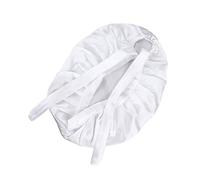 minkissy 1 Pc bonnet de nuit en soie Bonnet en soie doux Gel bonnet de nuit en satin élastiques à cheveux pour femmes Dormir soleil bandeau nuit pour femme chapeau de couchage femme blanche