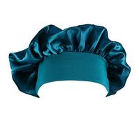 minkissy 1 Pc chapeau de cheveux light bandana casquettes capsme headband Dormir chapeau de nuit chapeau de sommeil néon bandeaux couchage sur le côté large bonnet de couchage Satin Blue