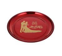 minkissy 1 Pc plat à bibelots plateaux de nourriture wedding decorations service the décor assiette de collation plateau de thé de mariage chinois Des bonbons Articles de fête gâteau rouge