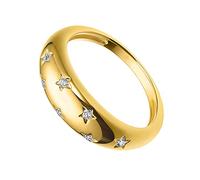 minkissy 1 Pièce bague étoile zircone délicat or doigt Gemme anneau bijoux baguier Bague de mariage bague à la mode bague femme bague rétro Bague exquise Bague électroplée cuivre