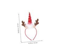 minkissy 1 Pièce Bandeau Elk Licorne hair band hair ties bandeau noel décor noel coiffe décorative bande de cheveux de bois de wapiti de noël coiffure bandeau femme cerceau de cheveux rouge