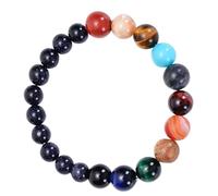 minkissy 1 Pièce bracelet planète pierre de lune bracelet de style huit planètes chaîne de poignet pour femme bijoux de poignet élégants au poignet Bracelet de mode Pierre naturelle Coloré