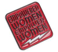 minkissy 1 Pièce broche féministe Broche de personnalité épingle à linge polyvalente délicate créative de vêtements de mode alliage rouge